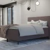 Łóżko kontynentalne z pojemnikami i topperem Calira 160x200 cm – wspiera kręgosłup