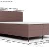 Łóżko kontynentalne z pojemnikami i topperem Calira 160x200 cm – wspiera kręgosłup