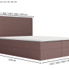 Łóżko kontynentalne Calira 2 160x200 cm – z pojemnikiem i topperem