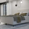 Łóżko kontynentalne z pojemnikami i topperem DORIN 160x200 cm – dla zdrowego snu