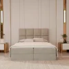 Łóżko kontynentalne z pojemnikami i topperem LARISSA 160x200 cm – komfort dla kręgosłupa