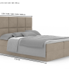 Łóżko kontynentalne z pojemnikami i topperem LARISSA 160x200 cm – komfort dla kręgosłupa