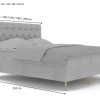 Łóżko kontynentalne z pojemnikami i topperem LERIA 160x200 cm – dla bolących pleców
