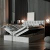 Łóżko kontynentalne z pojemnikiem i topperem LERIA 2 160x200 cm – dla bolących pleców