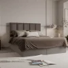 Łóżko kontynentalne z pojemnikami i topperem LORENC 2 160x200 cm – wspiera bolące plecy