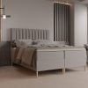 Łóżko kontynentalne z pojemnikami i topperem MASEO 160x200 cm – wspiera kręgosłup