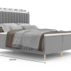Łóżko kontynentalne z pojemnikami i topperem MASEO 160x200 cm – wspiera kręgosłup