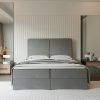 Łóżko kontynentalne z pojemnikami i topperem SALIA 2 160x200 cm – idealne dla kręgosłupa