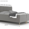 Łóżko kontynentalne z pojemnikiem i topperem SOFTY 160x200 cm – wspiera kręgosłup