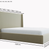 Łóżko tapicerowane Dormeo z pojemnikiem 160x200 cm – odporne na plamy