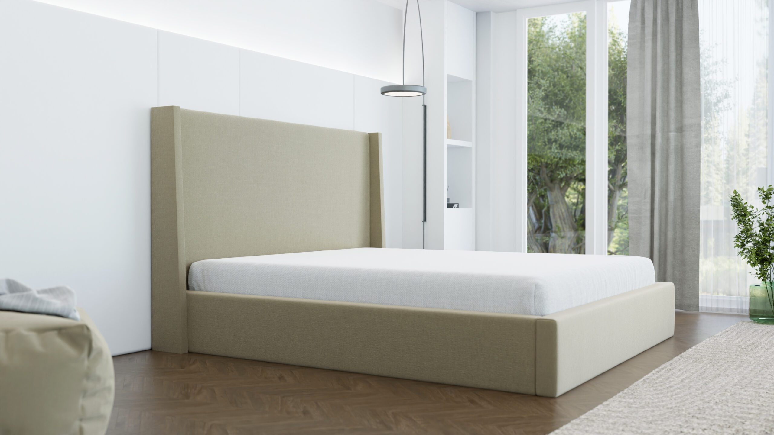 Łóżko tapicerowane Dormeo Slim 160x200 cm – z pojemnikiem na pościel