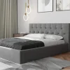 Łóżko tapicerowane HONY SLIM 160x200 cm – z pojemnikiem na pościel