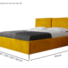 Łóżko tapicerowane INDIA SLIM z pojemnikiem 160x200 cm – łatwe w czyszczeniu