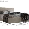 Łóżko tapicerowane LABAMA Slim 160x200 cm – z pojemnikiem, tkanina hydrofobowa
