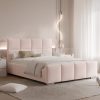 Eleganckie łóżko tapicerowane LORADO z pojemnikiem 160x200 cm – łatwe w czyszczeniu