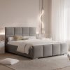 Eleganckie łóżko tapicerowane LORADO z pojemnikiem 160x200 cm – łatwe w czyszczeniu
