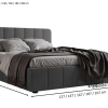 Łóżko tapicerowane Slim Polari 160x200 cm – z pojemnikiem, hydrofobowe