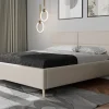Łóżko tapicerowane SELLY z pojemnikiem, tkanina hydrofobowa 160x200 cm – miękka tapicerka