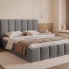 Łóżko tapicerowane Slim Armonie 160x200 cm – z pojemnikiem, tkanina hydrofobowa