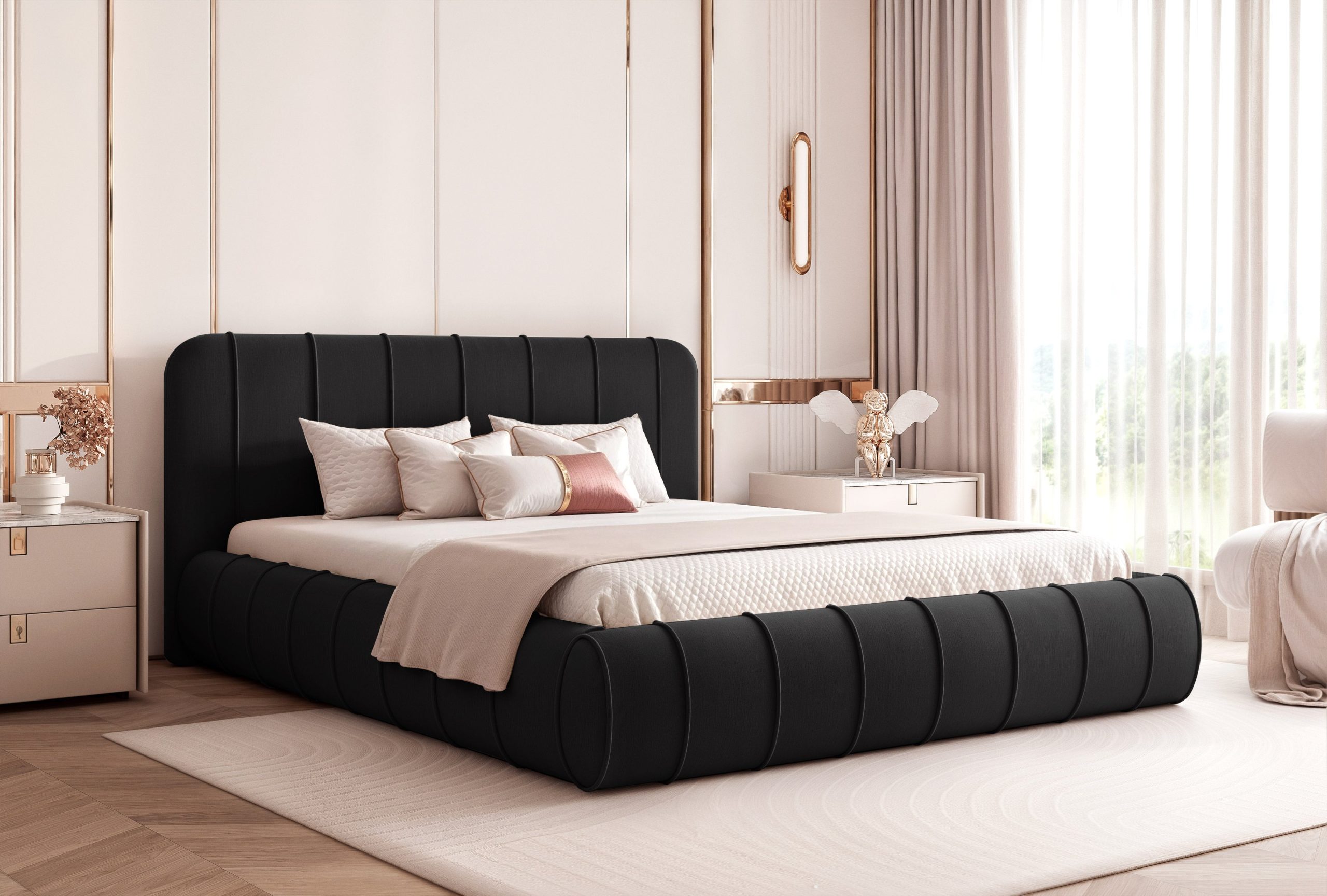 Łóżko tapicerowane Slim Celestra 160x200 cm – idealne do małej sypialni