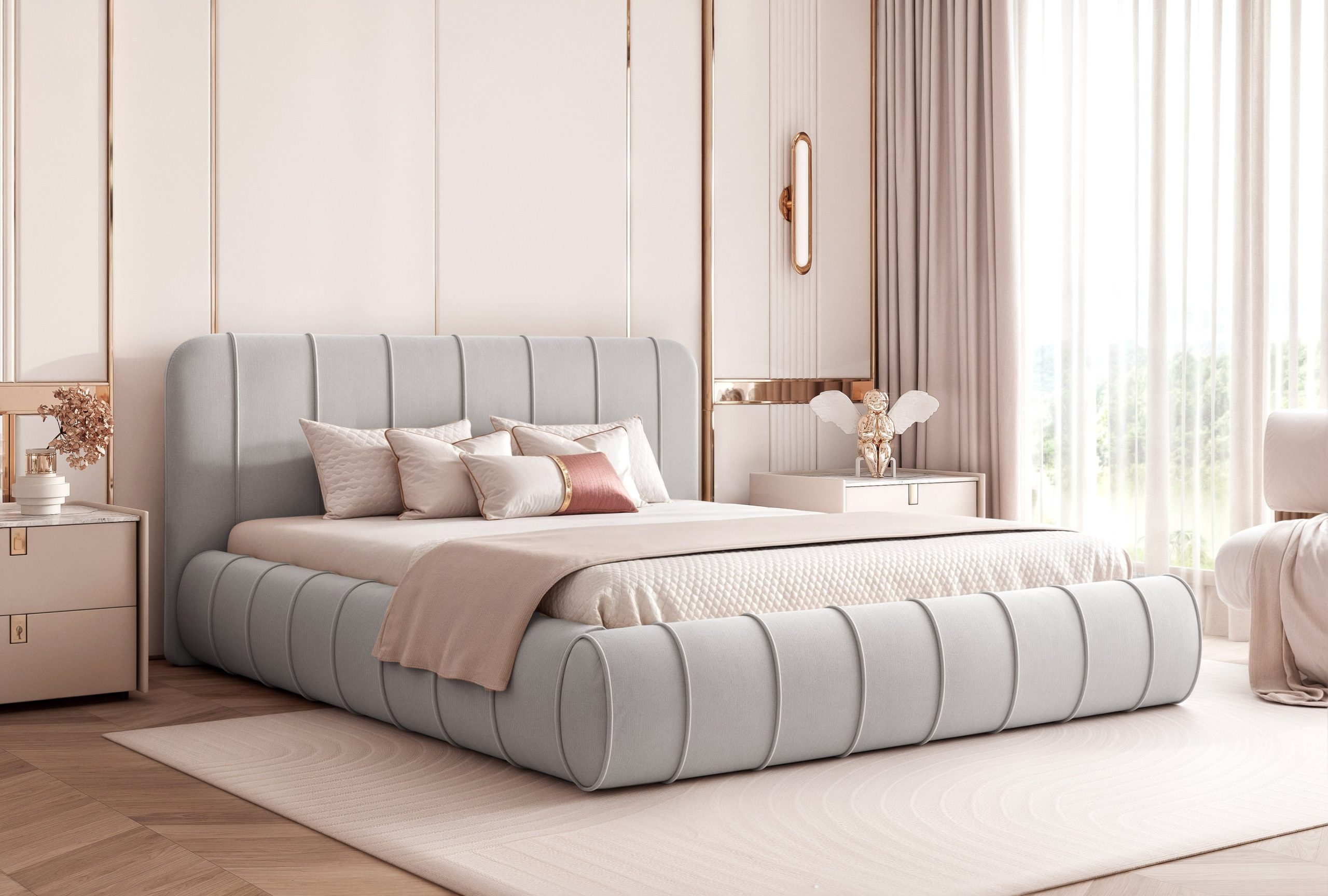 Łóżko tapicerowane Slim Celestra 160x200 cm – idealne do małej sypialni