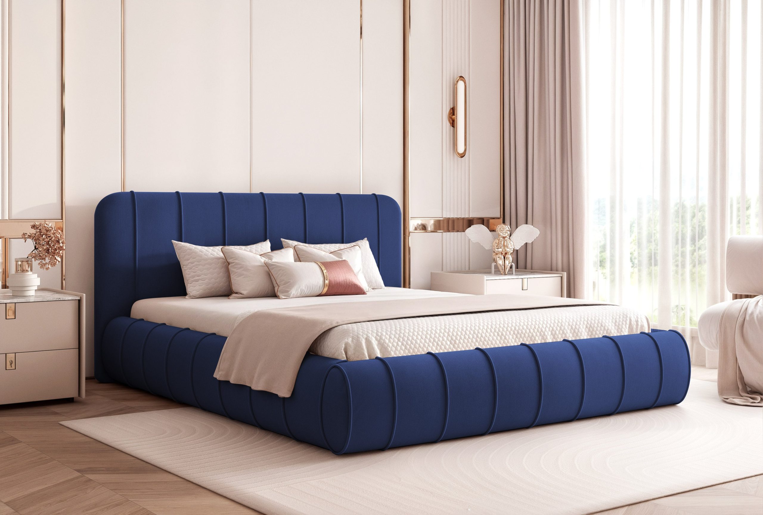 Łóżko tapicerowane Slim Celestra 160x200 cm – idealne do małej sypialni