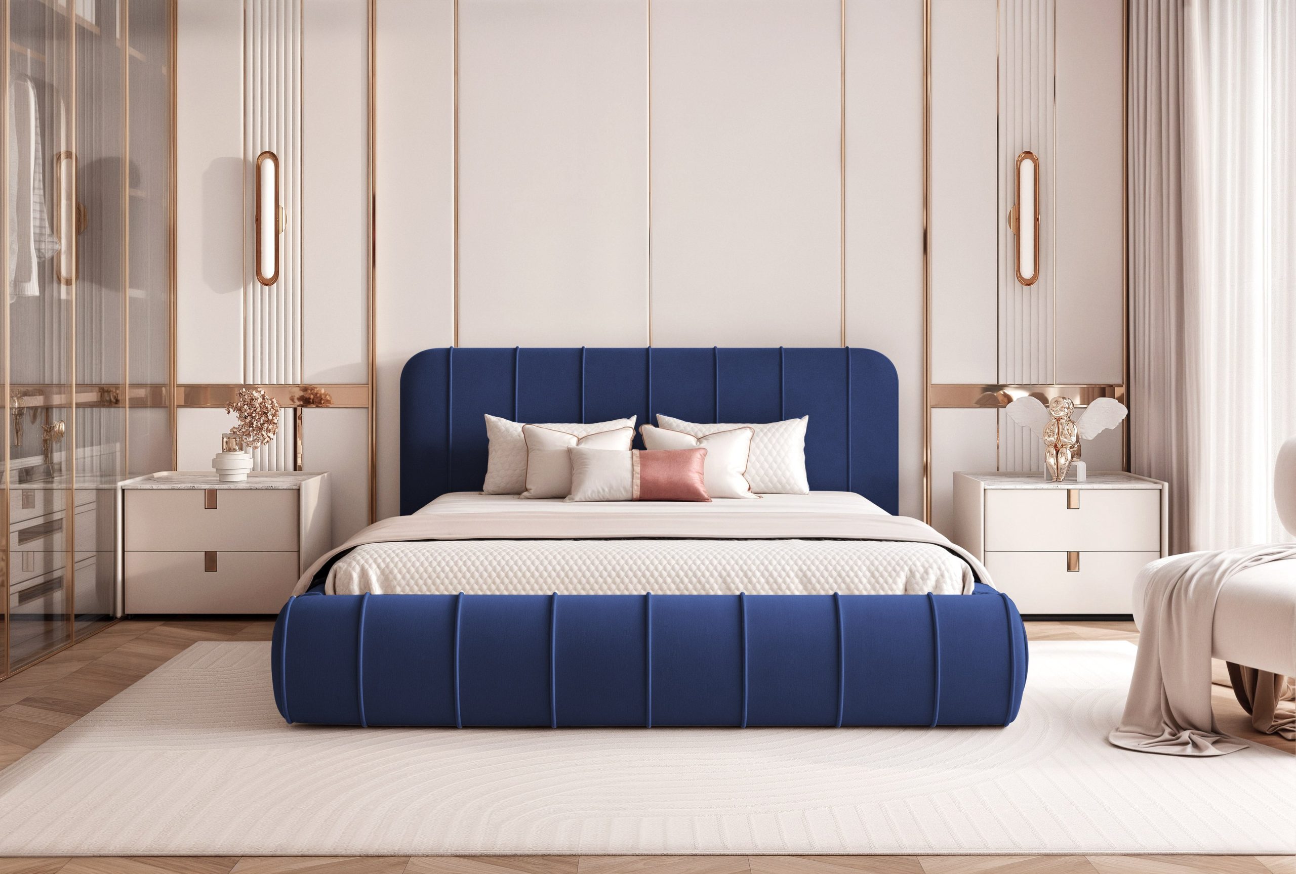 Łóżko tapicerowane Slim Celestra 160x200 cm – idealne do małej sypialni