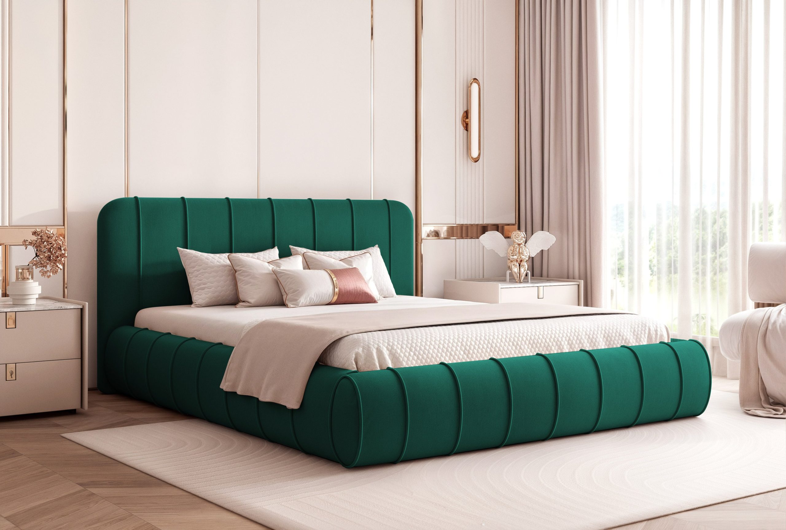 Łóżko tapicerowane Slim Celestra 160x200 cm – idealne do małej sypialni