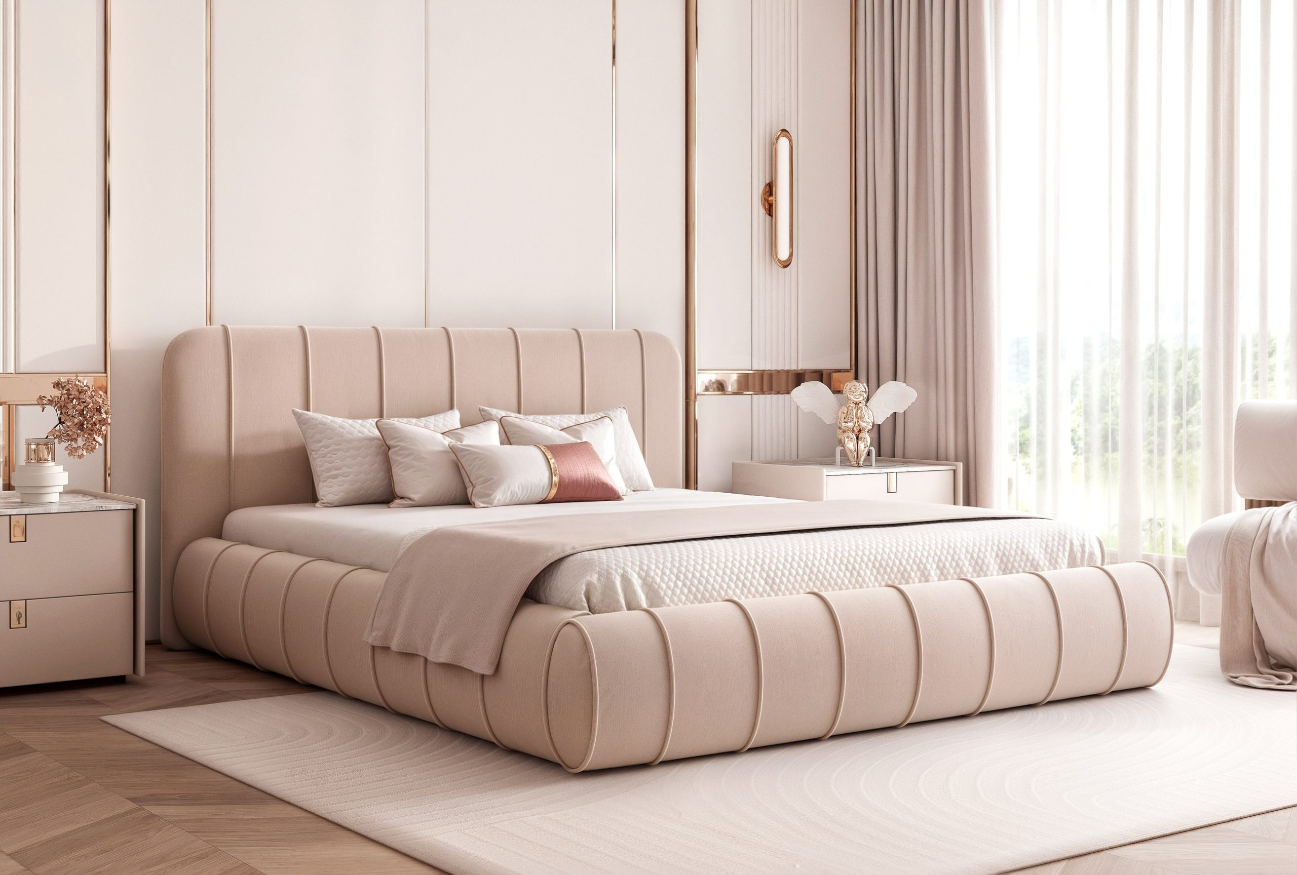 Łóżko tapicerowane Slim Celestra 160x200 cm – idealne do małej sypialni