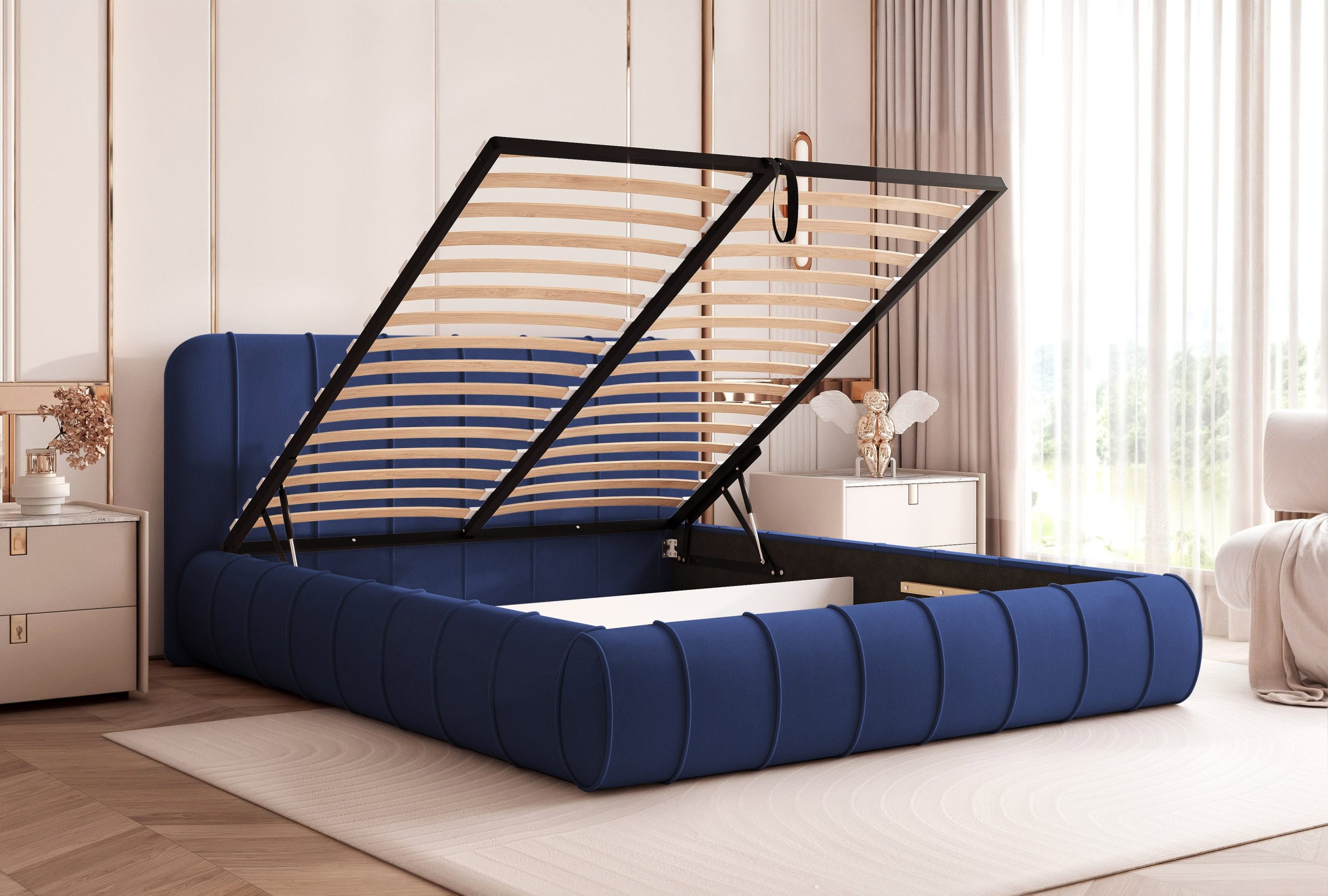 Łóżko tapicerowane Slim Celestra 160x200 cm – idealne do małej sypialni