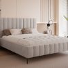 Łóżko tapicerowane slim Chicoro 2 140x200 cm – z pojemnikiem, na nóżkach