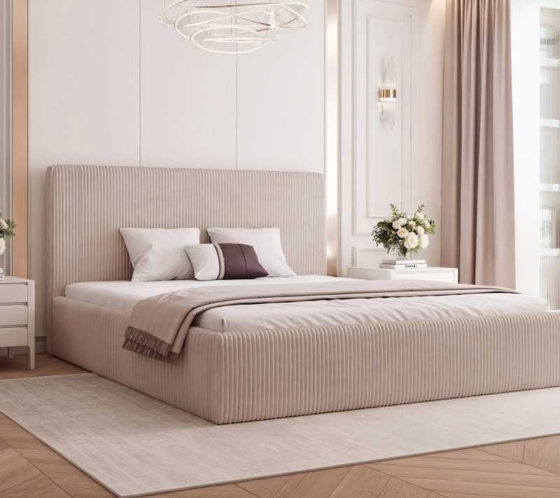 Łóżko tapicerowane Slim Finessa 160x200 cm – z praktycznym pojemnikiem