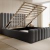 Łóżko tapicerowane Slim Lunaro z pojemnikiem 160x200 cm – tkanina plamoodporna
