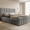 Łóżko tapicerowane Slim Lunaro z pojemnikiem 160x200 cm – tkanina plamoodporna