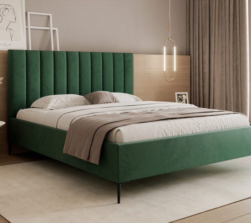 Łóżko tapicerowane Magnela 2 slim 160x200 cm – z pojemnikiem na pościel