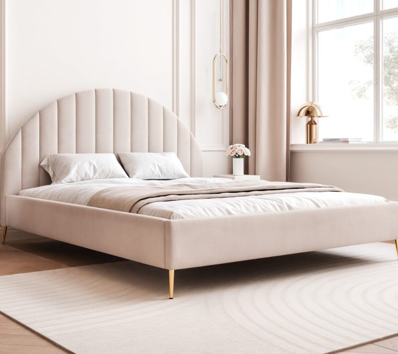 Łóżko tapicerowane Slim Queenza II 160x200 cm – z pojemnikiem na pościel