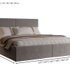 Łóżko tapicerowane Vizano Slim 160x200 cm – z pojemnikiem, łatwe czyszczenie