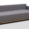 Sofa tapicerowana skandynawska Sedora z funkcją spania do zestawu z pufą