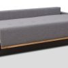 Sofa tapicerowana skandynawska Sedora z funkcją spania do zestawu z pufą