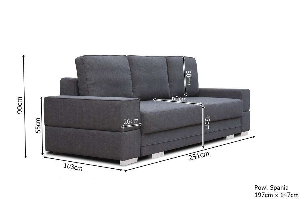 Sofa tapicerowana rozkładana Navis