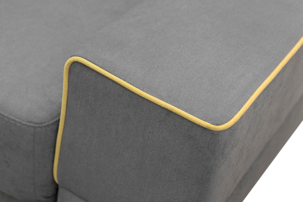 Sofa tapicerowana rozkładana z lamówkami 251 cm Manta A
