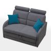 Sofa tradycyjna tapicerowana rozkładana z zagłówkami Koren
