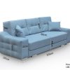 Sofa tapicerowana rozkładana 3-osobowa Ardea