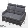 Sofa tradycyjna tapicerowana rozkładana z zagłówkami Koren