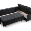 Narożnik Tapicerowany z Funkcją Spania na Nogach Bellio - Elegancka Kanapa dla Rodziny z Akcentami Glamour