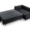 Narożnik Tapicerowany z Funkcją Spania na Nogach Bellio - Elegancka Kanapa dla Rodziny z Akcentami Glamour