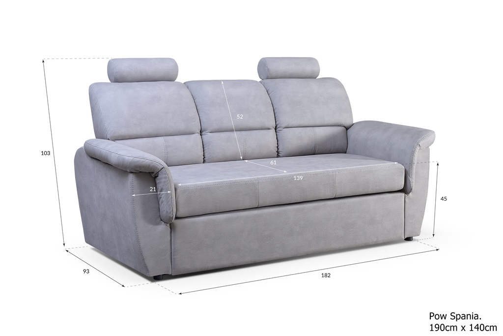 Sofa tradycyjna tapicerowana Cobrel do zestawu
