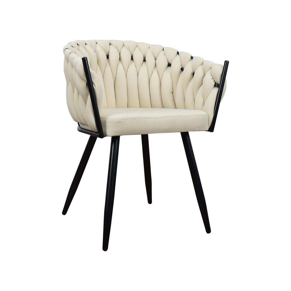 Fotel tapicerowany Empressa czarny – charakterystyczny design