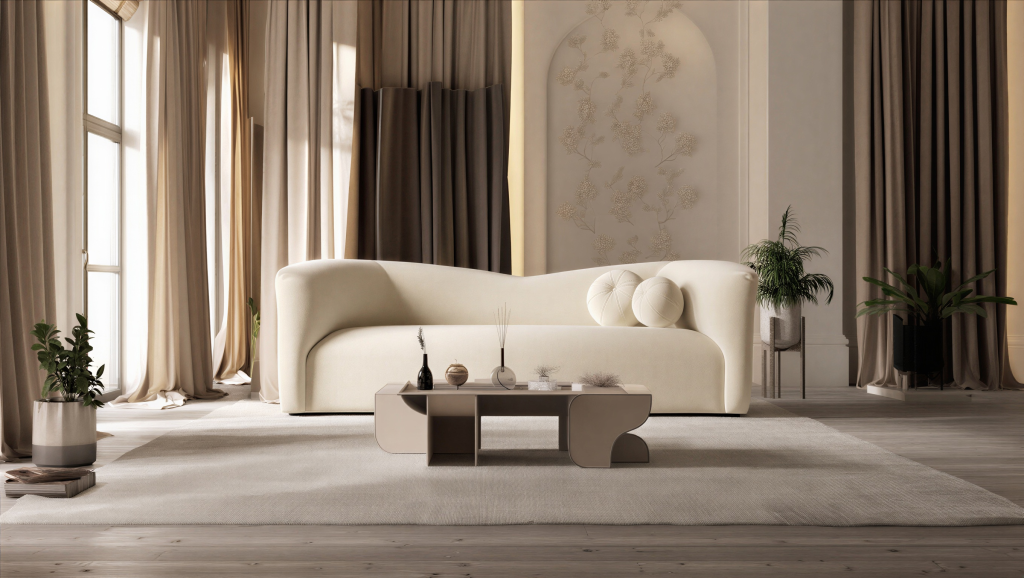 Tapicerowana Sofa 2-osobowa Cressi do zestawu