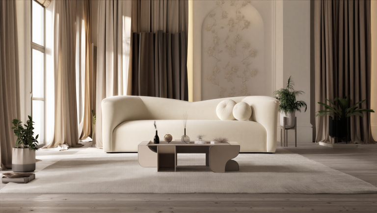 Tapicerowana Sofa 2-osobowa Cressi do zestawu